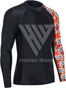 Vêtements de sport pour hommes Rash Guard à manches longues Tissu doux confortable Fabriqué en spandex Chemises de compression à prix de gros - Product Image 4
