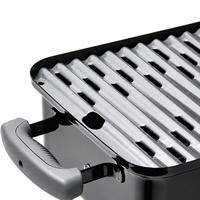 Barbecue à gaz portable moderne de qualité supérieure en métal thermolaqué avec pieds pliables pour table, idéal pour l'extérieur