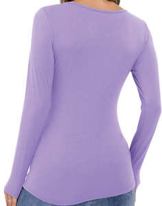 T-shirt classique à manches longues en rayonne douce pour homme, coupe ajustée, tissu extensible, stylé pour la journée. - Product Image 6