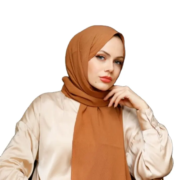 Pañuelo Hijab étnico para mujer, chal islámico tradicional, ropa musulmana, ropa de seda con estampado de comedor, 75x180 Cm