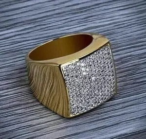 Anillo de Compromiso de Plata de Ley 925 con Diamante Tishya para Mujer, 2 Quilates, Diamante Moissanita Real, Chapado en Oro, Regalo de Boda, Aniversario, Fiesta - Product Image 1