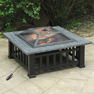Durable <b>garden</b> iron fire pit bowl with wide <b>burn</b> area and heatproof structure made for backyard fire events - Product Image 6