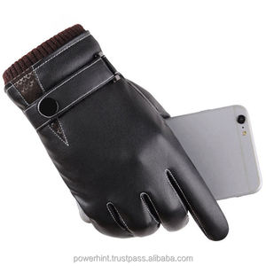 Guantes de Seguridad Térmicos de Piel de Oveja para Invierno, Forro de Spandex, Pantalla Táctil, Transpirables, Ecológicos, Color Negro, para Hombre - Product Image 2