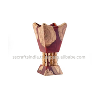 Brûleur d'encens en cône de bois de santal, design arabe, religieux, coriandre, écologique, durable, cadeaux, vente chaude