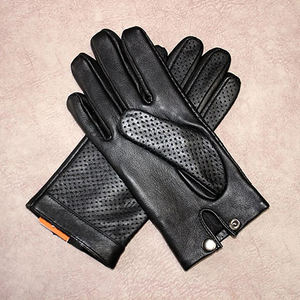 Gants en cuir de daim personnalisés de haute qualité hommes plaine décontracté vie quotidienne hiver conduite HIBRA ALLKIND HA-LC-LG-A75-302 POIGNET - Product Image 4