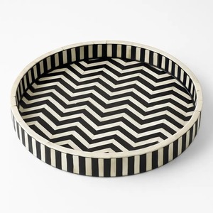 Plateau d'incrustation d'os d'approvisionnement en gros pour décor de table à café ou utilisation de collations disponible chez Worldwide Supply from India - Product Image 4