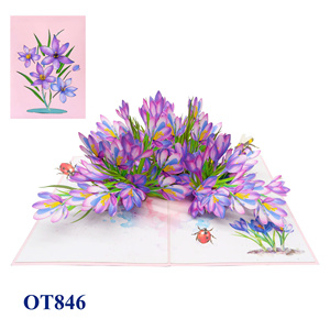 Meilleures ventes, carte pop-up 3D artisanale à thème animal, découpe au laser, design personnalisé, artisanat en papier, cadeaux, fabrication vietnamienne à Hanoï, décoration de mariage - Product Image 4