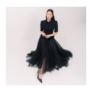 แจ็กเก็ตผู้หญิงชุด2ชิ้นปกลูน่าเสื้อเบลาส์60% อะซิเตท40% โพลีเอสเตอร์สีขาวโรงงานจากเวียดนาม - Product Image 1