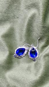 Nouvelles boucles d'oreilles en argent sterling 925 avec pierre précieuse tanzanite, design bohème pour fiançailles, mariage et fête - Product Image 6
