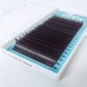 Extensiones de Pestañas Ombre Full Volume HY LON FIBER CC 0.10 Mix 8-15 D-DB ELFA Factory, Naturales, Suaves, de Alta Calidad - Product Image 2