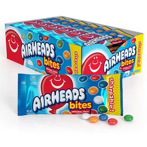Пакет для укусов Airheads для конфет с фруктовым вкусом, упаковка для демонстрации конфет насыпью 4 унции (18 шт. в упаковке)