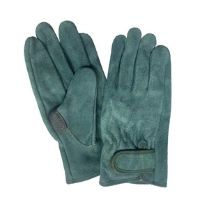 Gants de travail en cuir de vache en cuir fendu Gréeur canadien industriel en cuir Gants de travail robustes et durables pour la protection des mains - Product Image 2