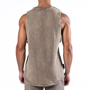 Estilo único correr culturismo desgaste hombres camiseta sin mangas entrenamiento gimnasio sin mangas nueva moda camiseta sin mangas Fitness Tops hombres - Product Image 4