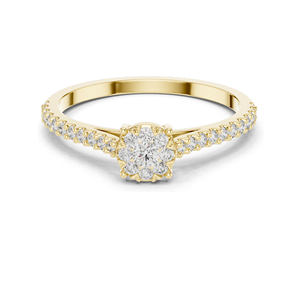 Anillo de Compromiso con Diamante de Laboratorio de 0.306 CT para Mujer, Claridad VVS-VS EF, Oro de 18KT, 14KT, 10KT y Plata 925, Oro Rosa, Amarillo, Blanco - Product Image 1