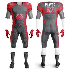 Vente en gros d'uniformes de football américain personnalisés Maillot et pantalon d'équipe en sergé de sublimation Ensemble de football - Product Image 5