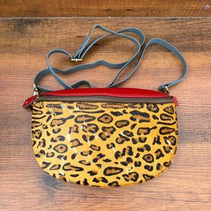 Poils faits à la main sur le sac de poitrine extérieur en cuir recyclé imprimé Animal pour les femmes en peau de vache occidentale cyclisme sport épaule sacs à bandoulière - Product Image 4