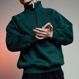 Sudadera con Capucha de Forro Polar Grueso con Media Cremallera, Sudadera Cálida, Ropa Urbana, Calidad Premium, Tejido Suave, Uso Diario, Proveedor de Logotipos Personalizados - Product Image 3