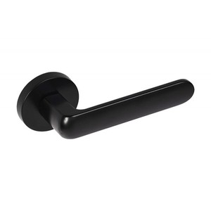 Poignée de porte GAMET ORGANIC DH29-26J-L31 avec plaque ronde, noir - Product Image 1