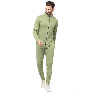 Service OEM Ensemble de survêtements d'hiver pour hommes fabriqués en usine Conception personnalisée Couleur unie Prix bon marché Survêtement à fermeture éclair pour hommes - Product Image 4