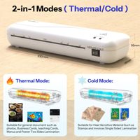 Plastifieuse automatique Ofitech pour feuilles A4, autocollants, papier photo thermique, petites tailles A5 A6