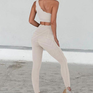 Conjunto de Yoga Personalizado al por Mayor, Conjuntos Deportivos de Alta Calidad, Spandex/Nailon, Largo, Sin Mangas, para Fitness, Gimnasio, Mujer - Product Image 3