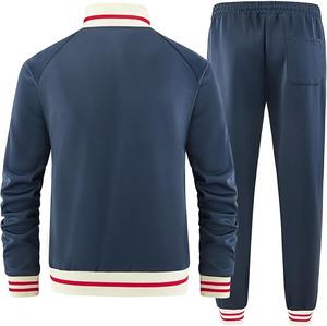 Ensemble de survêtement d'hiver respirant 2-en-1 coupe ajustée pour homme en polyester/coton/spandex/polaire, coupe-vent, idéal pour l'entraînement et la gym - Product Image 2