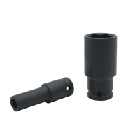 Jeu de douilles à impact profond pour outils à main Taille 8mm à 41mm Chrome et finition isolée Caractéristique hexagonale de qualité bricolage