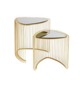 Table basse de qualité supérieure Table d'appoint basse en métal de salon avec finition dorée dans un design unique élégant pour la décoration intérieure - Product Image 6