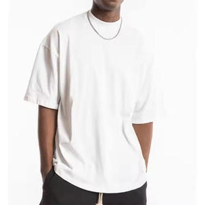Impression personnalisée de haute qualité T-shirt surdimensionné à épaules tombantes Style Hip Hop vintage 100% coton T-shirt en vrac pour hommes - Product Image 4