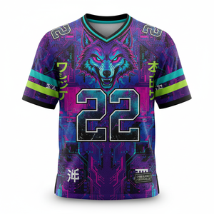 Mode surdimensionné sublimé maillot de Football personnalisé loup motif 3D séchage rapide hommes OEM uniformes de sport - Product Image 5