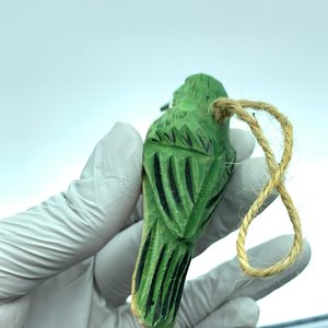 YEEYAYA fatto a mano scultura in legno da 3.8 pollici colibrì ciondolo come oggetto decorativo per la casa uccelli artigianato artistico per la decorazione della stanza - Product Image 2