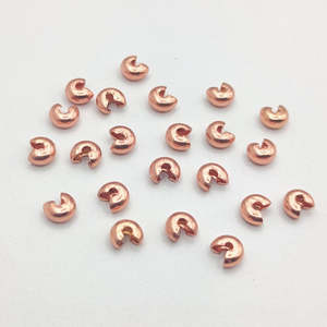 Cubiertas de crimpado de 5 mm para la fabricación de joyas, chapadas en oro, plata, oro rosa y negro - Product Image 3