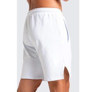 Vente en gros de shorts de jogging en coton éponge français épais pour hommes service OEM avec cordon de serrage plaine streetwear shorts de survêtement en polaire - Product Image 4