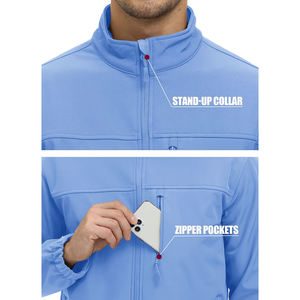 Logo personnalisé de haute qualité haut pour hommes couleur unie vêtements de plein air coupe-vent chaud hommes Softshell veste pour homme - Product Image 6