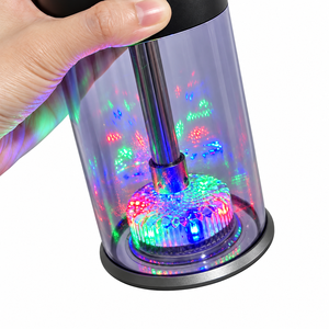 19cm Portable Acrylic LED Decorative Lounge Set with <b>Silicone</b> <b>Tube</b> Handle and Metal Clip for Hotel Bar Club Indoor Display - Product Image 2