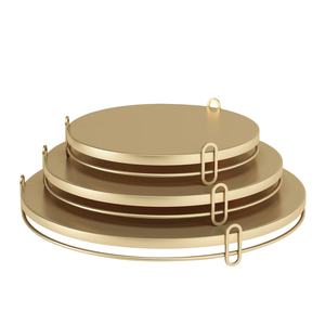 Fantaisie Classique En Laiton Gâteau Stand Premium Vantage Moderne En Laiton Gâteau Stand 3 PCS Différentes Tailles Prix Le Plus Bas - Product Image 5