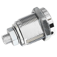 Cylindre de serrure à came pour distributeurs automatiques et machines de vente, haute sécurité, clé à fossettes, 2 clés, finition chromée, alliage de zinc, ABA