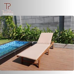 Chaise longue en bois écologique portable pour une utilisation en extérieur pour villas plages piscines cours - Product Image 6