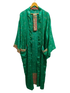 Chemise de soirée en soie kimono pour femme, multicolores, vêtements de maison doux, chemisier en soie multicolores, robe courte kimono, taille unique, longue - Product Image 6