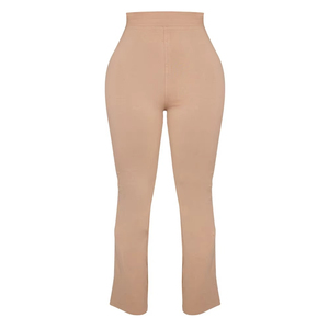 Top corto con cremallera y pantalones acampanados de alta calidad, ropa deportiva para gimnasio, conjunto de dos piezas con logotipo personalizado y cuello con capucha para mujer - Product Image 6