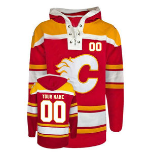 OEM Sublimation Youth Hockey Jersey Sweats à capuche Vente en gros pas cher Polyester Hockey sur glace Sweatshirts pour hommes et jeunes Dentelle Détail - Product Image 1