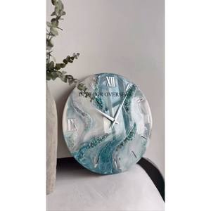 Poudre de couleur noire enduite et papillons plaqués or de haute qualité Designer métal de qualité supérieure fait maison et hôtel horloges murales - Product Image 2