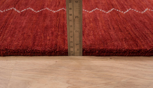 Tapis Gabbeh en laine rouge fait main, motif tribal, design minimaliste, tapis de sol pour la maison, décoration confortable, 3002 - Product Image 2