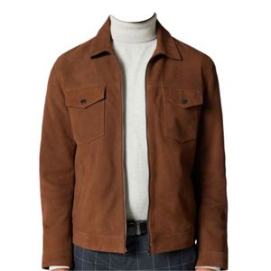 Chaquetas de cuero personalizadas de alta calidad Chaqueta de cuero de nuevo diseño Nueva chaqueta de cuero informal Boomber Hombres Diseño de logotipo personalizado - Product Image 1