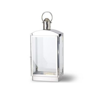 Acheter une bougie décorative en métal lanterne argent fini design pour la maison intérieur jardin fête de mariage éclairage de table - Product Image 6