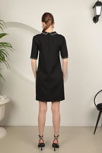 Quality Fabric Hot Sale 2024 <strong>Fashion</strong> Atlas Fabric Half Sleeve Mini Women Dress Made <strong>in</strong> <strong>Turkey</strong>