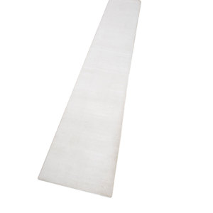 Basis Ivory 3D Phpv-20 Hand Loom Viscose Rug Solid Color Rectangle Living Room <b>Carpet</b> for Home Use Model Room Rug ZA Jaipur Rugs - Product Image 2