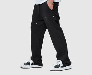 Pantalones Deportivos de Cintura Alta con Estampado Personalizado, 100% Algodón Ecológico, de Secado Rápido, Anchos y Holgados para Hombre - Product Image 2
