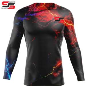 Personalizado BJJ Rash Guard sublimación Rash Guard ropa deportiva poliéster adultos personalizado sublimado hombres manga larga Rash Guard - Product Image 2