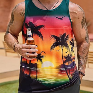 เสื้อกล้ามถักระบายอากาศสำหรับผู้ชายขนาดพลัสไซส์พร้อมช่องระบายอากาศ - Product Image 3